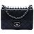 Chanel Black Medium Quilted Goatskin Chic Pearls Flap Nero