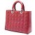 Lady Dior Cannage in vernice rosso Large - vista 2