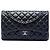 Chanel Blue Jumbo Classic Lambskin Double Flap Blu navy