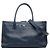 Tote Executive Cerf in pelle di vitello blu Chanel Medium Blu navy