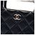 Borsa da sera Chanel Black Quilted Caviar Chain Around Cut Out Nero - vista 5