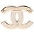 Spilla CC in resina placcata oro Chanel Gold - vista 2