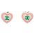 Orecchini a clip in resina con cuore CC bianco Chanel