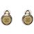 Orecchini a clip Chanel Silver CC in ottone e disco placcato oro Argento