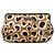 Pochette Gucci de lona con estampado de leopardo marrón Castaño
