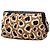 Pochette Gucci de lona con estampado de leopardo marrón Castaño - vista 2