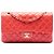 Chanel Orange Medium Classic Lambskin Double Flap Rosso Arancione