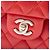 Chanel Orange Medium Classic Lambskin Double Flap Rosso Arancione - vista 5