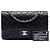 Chanel Black Medium Classic Lambskin Double Flap Noir - vue 7