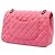 Chanel Pink Medium Classic Jersey Double Flap Rosa - vista 2