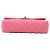 Chanel Pink Medium Classic Jersey Double Flap Rosa - vista 3