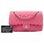 Chanel Pink Medium Classic Jersey Double Flap Rosa - vista 6