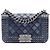 Chanel Blue Paris Dallas Small Quilted Distressed Calfskin Studded Boy Flap Blu navy