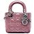 Lady Dior Mini in agnello cannage iridescente rosa