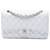 Chanel White Medium Classic Caviar Double Flap Bianco