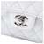 Chanel White Medium Classic Caviar Double Flap Bianco - vista 5