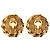 Orecchini Chanel Gold CC placcati oro e strass a clip D'oro - vista 2