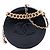 Borsa da sera Chanel Black Glazed Calfskin Round As Earth Nero