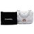 Chanel Mini Flap de cordero acolchado blanco con cadena lacada - vista 7