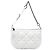 Borsa Dior Caro Tulip in pelle di vitello bianco con macrocannage Dior Mini