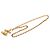 Collana con pendente trapuntato Chanel Gold CC placcato oro D'oro