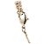 Collana con pendente Chanel Gold CC placcato oro e strass D'oro - vista 4