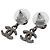 Chanel Lady Bug CC Drop Ohrringe aus silberfarbenem Messing und Emaille mit Steckerverschluss - Ansicht 2