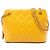 Borsa a Spalla Chanel Yellow Quilted Caviar Chain Giallo Senape