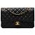 Chanel Black Medium Classic Caviar Double Flap Nero