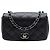Chanel Gray Small Diamond Embossed Calfskin New Chic Flap Marrone Grigio antracite