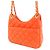 Chanel Orange Small Quilted Jersey Wavy CC Hobo Arancione - vista 2