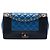 Chanel Blue Medium Bicolor Lambskin Mademoiselle Double Flap