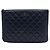 Clutch Chanel Blue Medium Quilted Lambskin O Case Blu navy