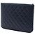 Clutch Chanel Blue Medium Quilted Lambskin O Case Blu navy - vista 2