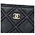 Clutch Chanel Black Large Quilted Lambskin Double Stitch Tassel O Case Nero - vista 5