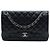 Chanel Black Jumbo Classic Caviar Double Flap Negro