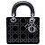 Dior Mini Nero Satin Cannage Decorato con Cristalli Lady Dior
