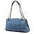 Chanel Blau Mittel Gequiltet Iridescent Kalbsleder Chic Quilt Akkordeon Klappe Hellblau - Ansicht 2