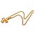 Collana con pendente Chanel Gold CC a nastro placcato oro D'oro
