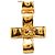Collana con pendente Chanel Gold CC a nastro placcato oro D'oro - vista 2