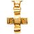 Collana con pendente Chanel Gold CC a nastro placcato oro D'oro - vista 3