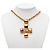 Collana con pendente Chanel Gold CC a nastro placcato oro D'oro - vista 5