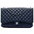 Chanel Blue Maxi CC trapuntato in agnello a 3 scompartimenti Blu navy