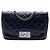 Chanel Blue Medium Quilted Glazed Calfskin CC Plate Flap Blu navy