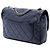Chanel Blue Medium Quilted Glazed Calfskin CC Plate Flap Blu navy - vista 2