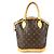Borsa Tote Louis Vuitton Monogram Lockit Marrone