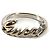 Gucci 18K Gold Logo Diamant Ring Silber