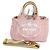 Mini borsa tote Prada Canapa Logo Rosa