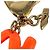 Portachiavi Bijou Sac Graffiti Louis Vuitton D'oro Arancione - vista 8