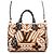Borsa Louis Vuitton Monogram Giant LV Crafty Speedy Bandoulière 25 Nero Arancione Monogramma